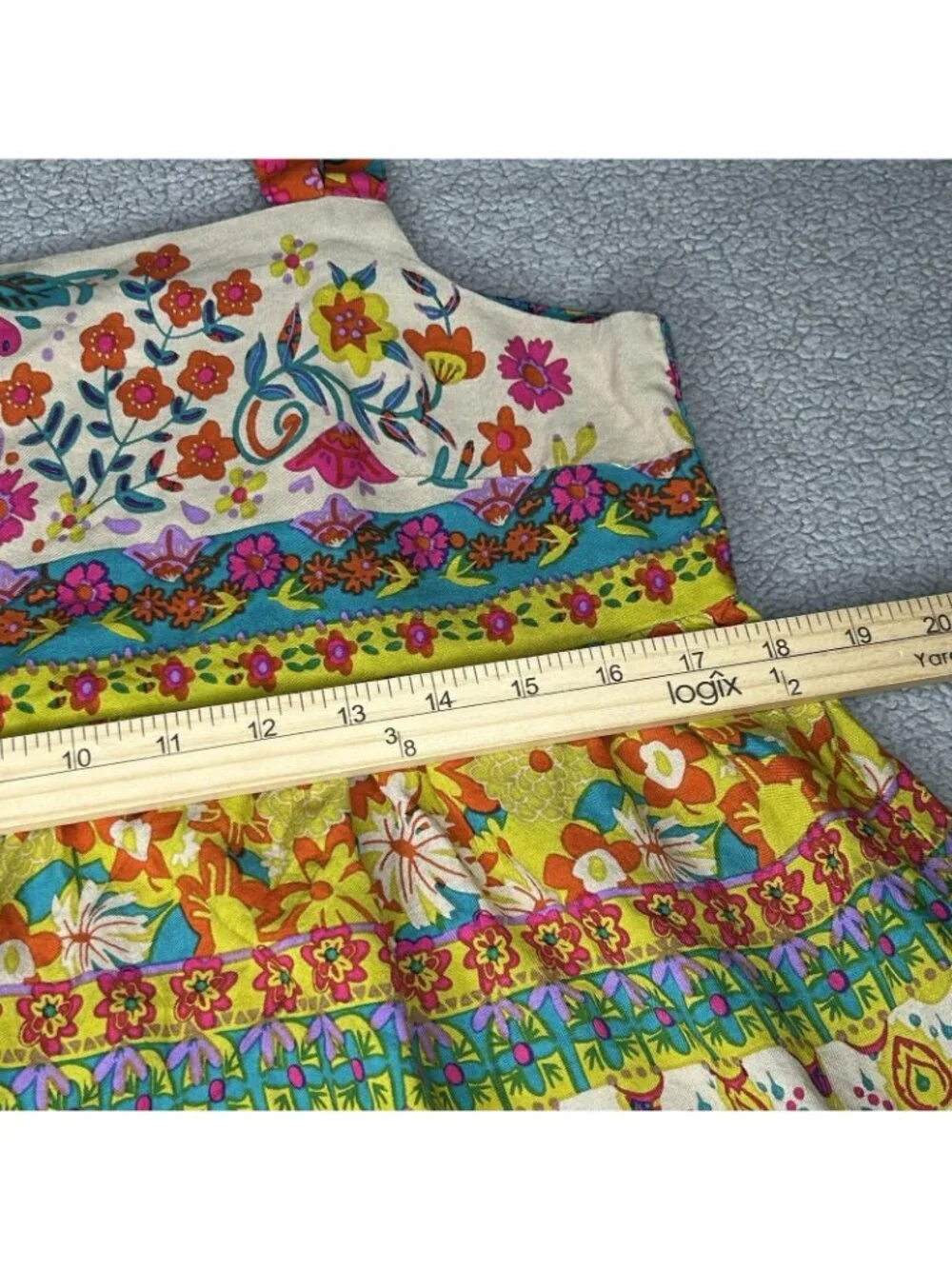 Natural Life Dress Womens L Multicolor Floral Boho Tiered Maxi Sundress Festival - Picture 10 of 10